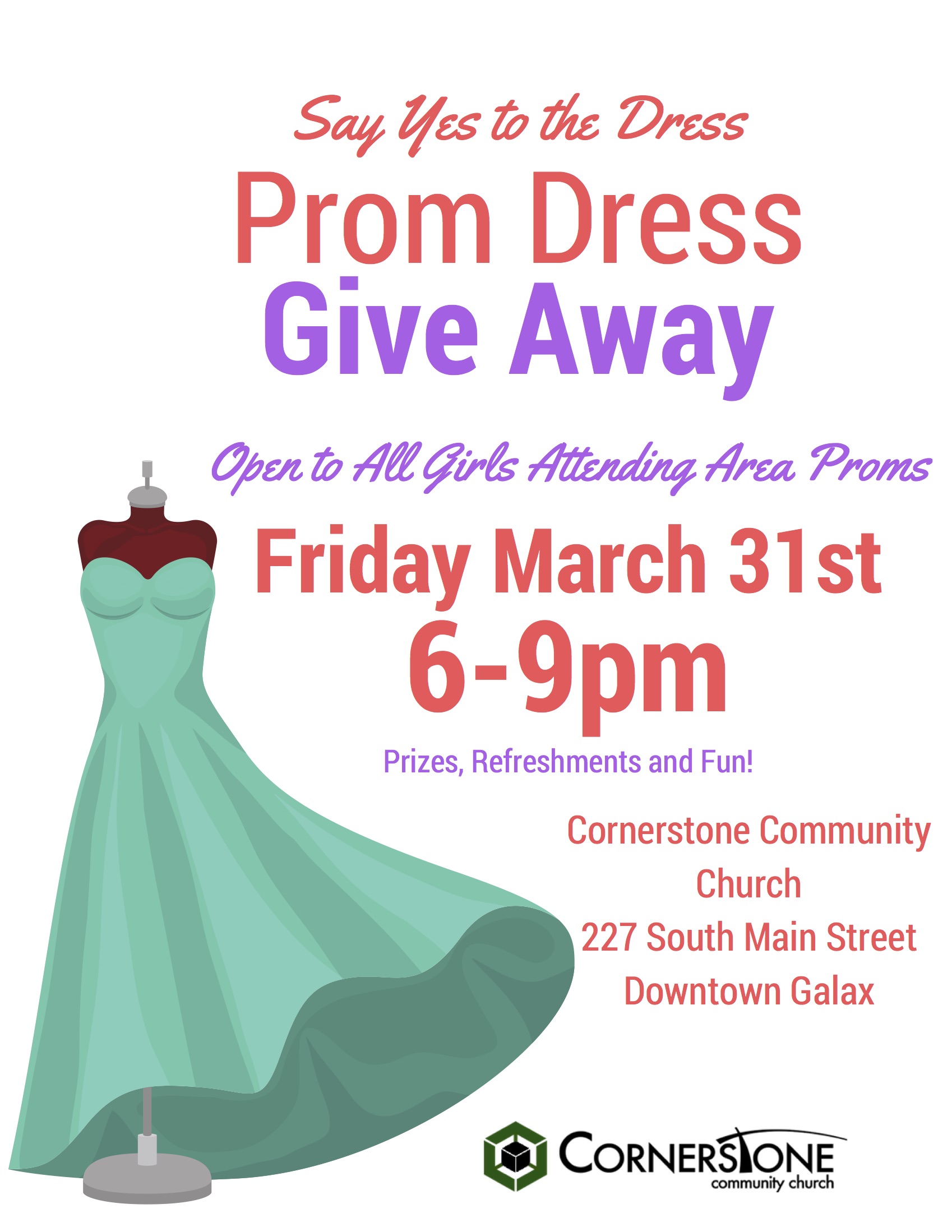 Say Yes to the Dress Prom Dress Give Away - Cornerstone Community Church