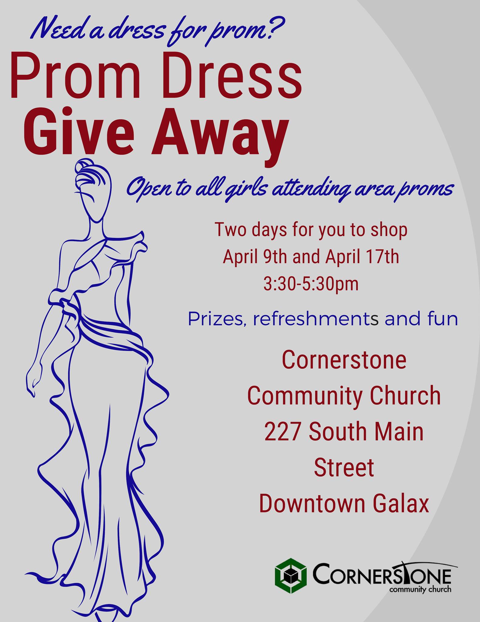 Prom Dress Giveaway Cornerstone Community Church